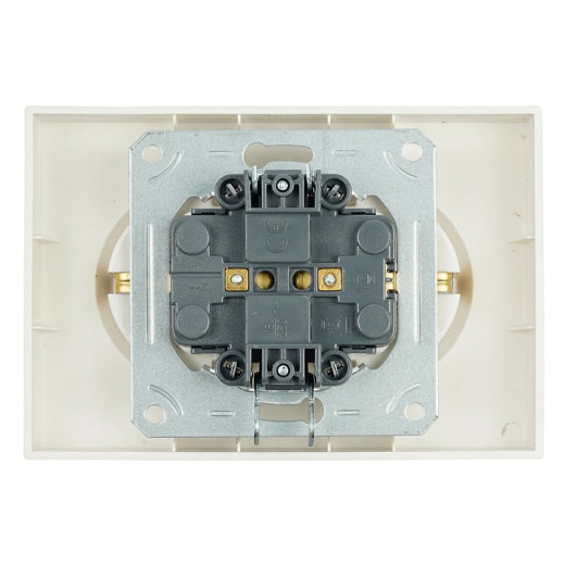 Розетка двойная с заземлением и со шторкой, без рамки Stekker RST16-5114-08 49908