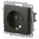 Розетка с заземлением и со шторкой, без рамки Elbi Eleсtriс Zena Vega 609-011100-243