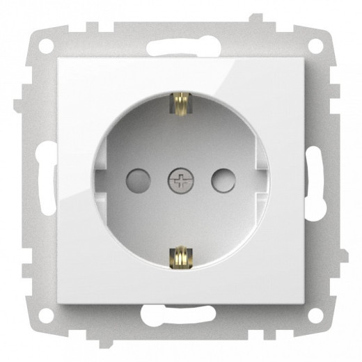 Розетка с заземлением и со шторкой, без рамки Elbi Eleсtriс Zena Vega 609-015600-243
