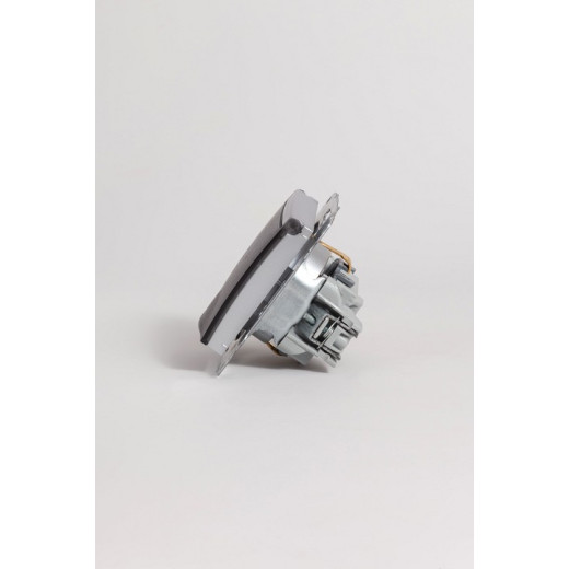 Розетка с заземлением с крышкой, без рамки Elbi Eleсtriс Zena Vega 609-011000-218