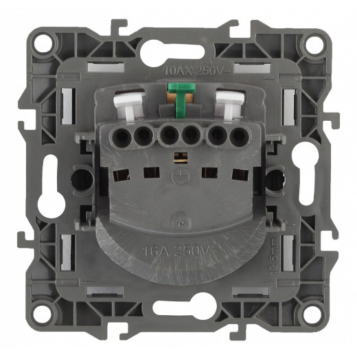 Розетка с заземлением, без рамки Эра Эра 12 12-2001-01