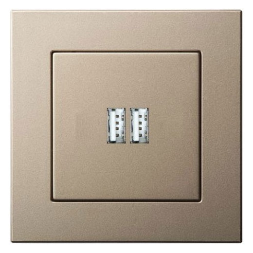 Розетка 2хUSB type A без рамки LIREGUS EPSILON 28-3242