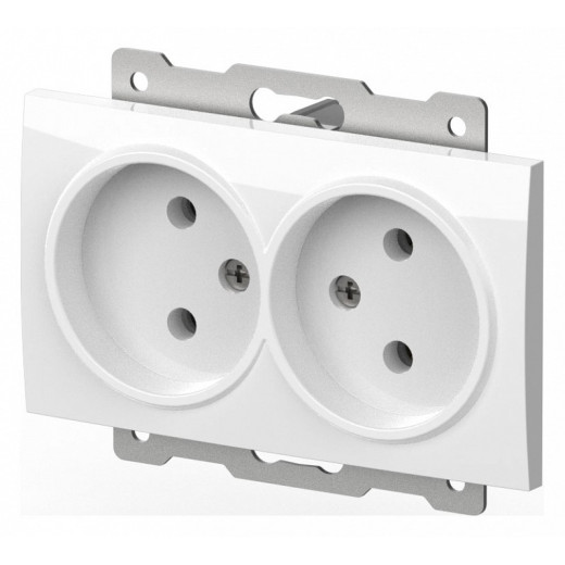 Розетка двойная без заземления, без рамки Elbi Eleсtriс Zena Vega 609-015600-908