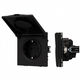 Розетка влагозащищенная с заземлением с крышкой, без рамки Arlight SCT 054281