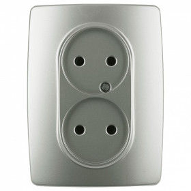 Розетка двойная без заземления Эра Эра 12 12-2107-15