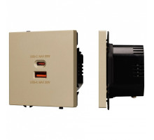 Розетка 2хUSB type A и C без рамки Arlight SCT 054318