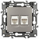 Розетка двойная Ethernet RJ-45 без рамки Эра Эра 12 12-3108-16