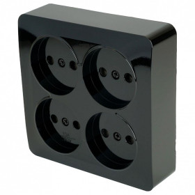 Розетка четверная без заземления Stekker София 49321