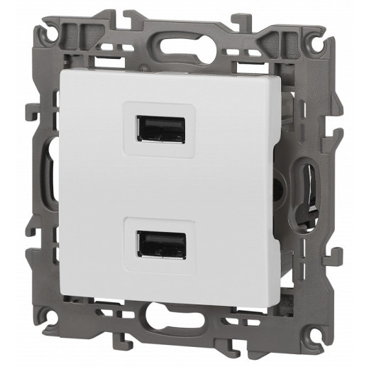 Розетка 2хUSB type A без рамки Эра Эра Elegance 14-4110-01