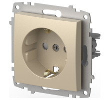 Розетка с заземлением и со шторкой, без рамки Elbi Eleсtriс Zena Vega 609-012500-243