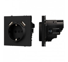 Розетка с заземлением и 2хUSB type A, без рамки Arlight SCT 054289