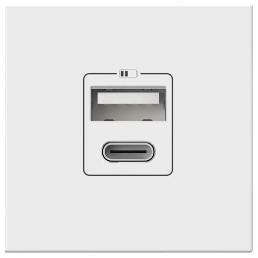 Розетка 2хUSB type A и C без рамки Elbi Eleсtriс Moda Vox 611-040232-335