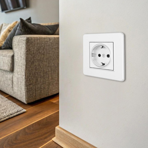 Розетка с заземлением и со шторкой Arte Milano SET16-1 SET16-1-40-1 white