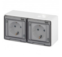 Розетка с заземлением с крышкой Эра Эра Эксперт 11-2503-01