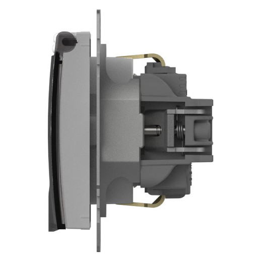 Розетка с заземлением с крышкой, без рамки Elbi Eleсtriс Zena Vega 609-015600-218