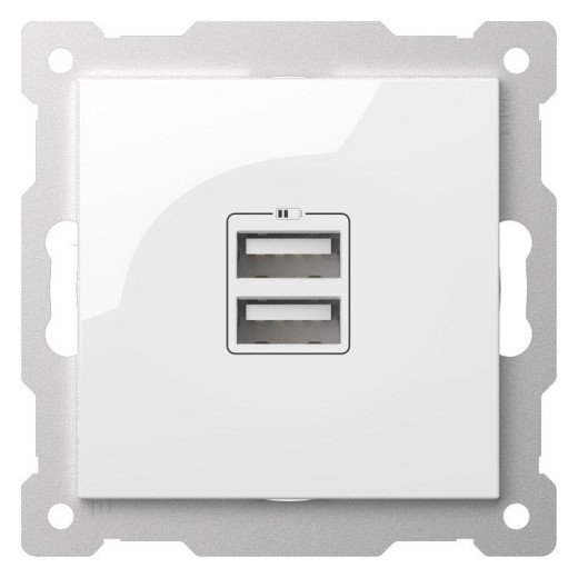 Розетка 2хUSB type A без рамки Elbi Eleсtriс Zena Vega 609-015600-143