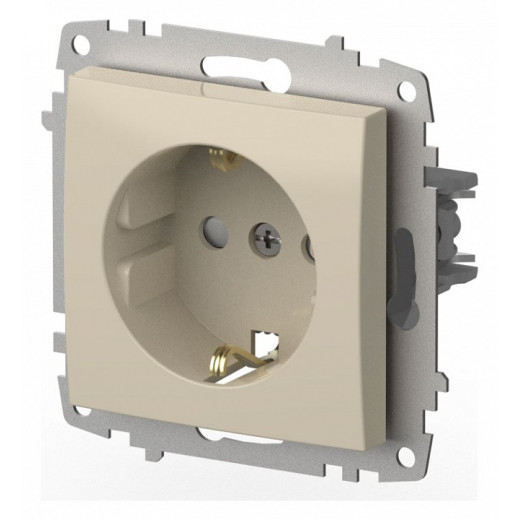 Розетка с заземлением и со шторкой, без рамки Elbi Eleсtriс Zena Vega 609-010300-243