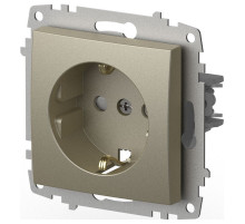 Розетка с заземлением и со шторкой, без рамки Elbi Eleсtriс Zena Vega 609-011400-243