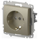 Розетка с заземлением и со шторкой, без рамки Elbi Eleсtriс Zena Vega 609-011400-243