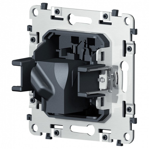 Механизм розетки телефонной RJ-11 со шторкам Ambrella Volt QUANT VM185