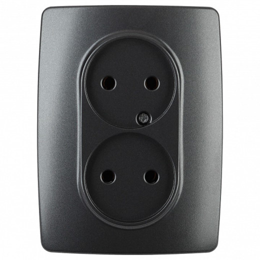 Розетка двойная без заземления Эра Эра 12 12-2107-05