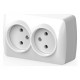 Розетка двойная без заземления Elbi Eleсtriс Alsu 7 504-010200-908