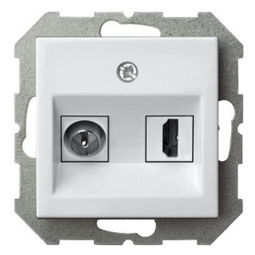 ТВ-розетка и розетка HDMI без рамки LIREGUS EPSILON 28-0351