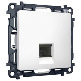 Розетка Ethernet RJ-45 и со шторками, без рамки Ambrella Volt ALFA MA132005