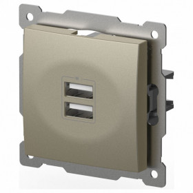 Розетка 2хUSB type A без рамки Elbi Eleсtriс Zena Vega 609-011400-143