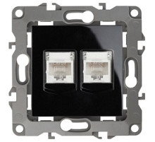 Розетка двойная Ethernet RJ-45 без рамки Эра Эра 12 12-3108-06