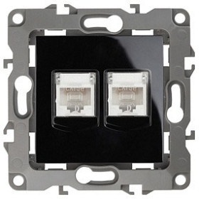 Розетка двойная Ethernet RJ-45 без рамки Эра Эра 12 12-3108-06