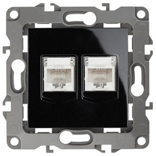 Розетка двойная Ethernet RJ-45 без рамки Эра Эра 12 12-3108-06