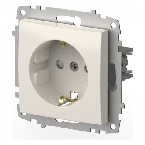 Розетка с заземлением и со шторкой, без рамки Elbi Eleсtriс Zena Vega 609-010200-243