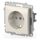 Розетка с заземлением и со шторкой, без рамки Elbi Eleсtriс Zena Vega 609-010200-243