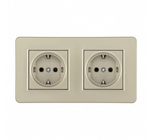 Розетка с заземлением и со шторкой Arte Milano SET16-2 SET16-2-40-1x2 shampan