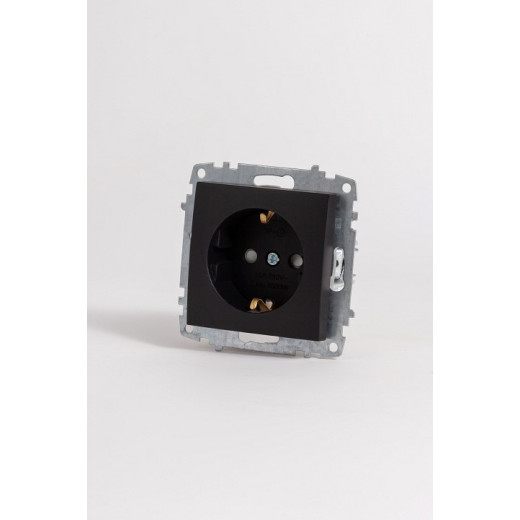 Розетка с заземлением и со шторкой, без рамки Elbi Eleсtriс Zena Vega 609-014800-243