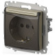 Розетка с заземлением с крышкой, без рамки Elbi Eleсtriс Zena Vega 609-011400-218