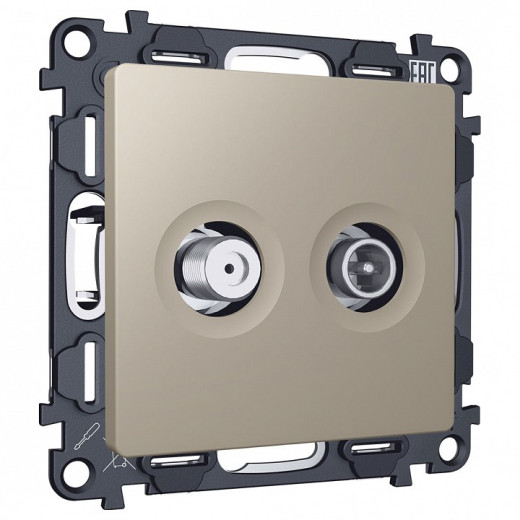 ТВ-розетка и SAT-розетка оконечная без рамки Ambrella Volt ALFA MA373310