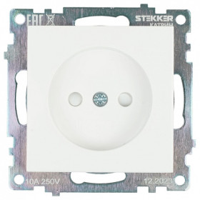 Розетка без заземления и со шторкой, без рамки Stekker Катрин 39303