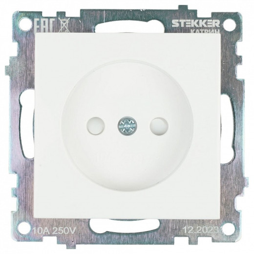 Розетка без заземления и со шторкой, без рамки Stekker Катрин 39303