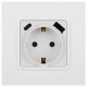 Розетка с заземлением и со шторкой и 2хUSB, без рамки Эра Эра Elegance 14-4108-01