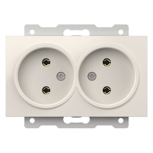Розетка двойная без заземления, без рамки Elbi Eleсtriс Zena Vega 609-010200-908