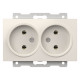Розетка двойная без заземления, без рамки Elbi Eleсtriс Zena Vega 609-010200-908