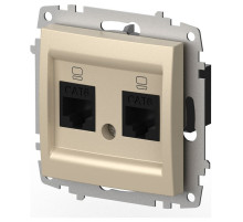 Розетка двойная Ethernet RJ-45 без рамки Elbi Eleсtriс Zena Vega 609-012500-248