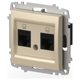 Розетка двойная Ethernet RJ-45 без рамки Elbi Eleсtriс Zena Vega 609-012500-248