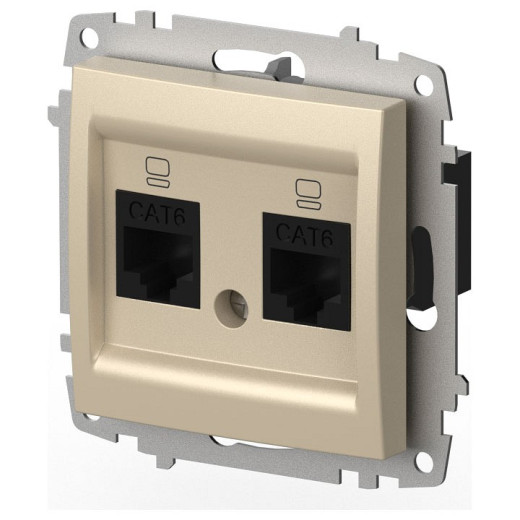 Розетка двойная Ethernet RJ-45 без рамки Elbi Eleсtriс Zena Vega 609-012500-248