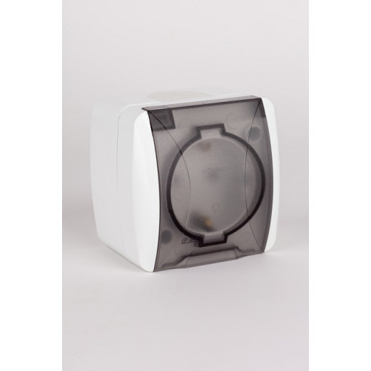 Розетка с заземлением с крышкой Elbi Eleсtriс Alsu 7 504-010215-218