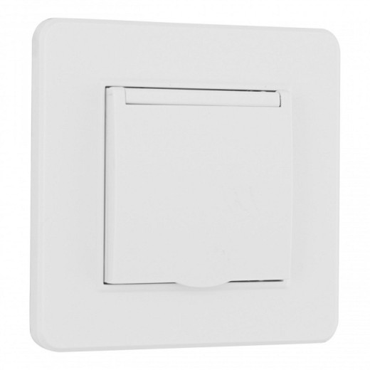 Розетка с заземлением и шторкой, с крышкой Arte Milano SET16-1 SET16-1-41-1 white