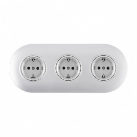 Розетка с заземлением и со шторкой Arte Milano SET08-3 SET08-3-40-1x3 silver