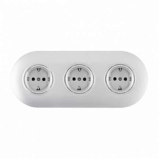 Розетка с заземлением и со шторкой Arte Milano SET08-3 SET08-3-40-1x3 silver